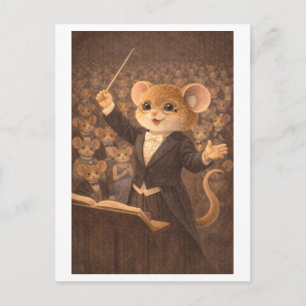 Career Mouse as Orchestra Conductor Postcard
