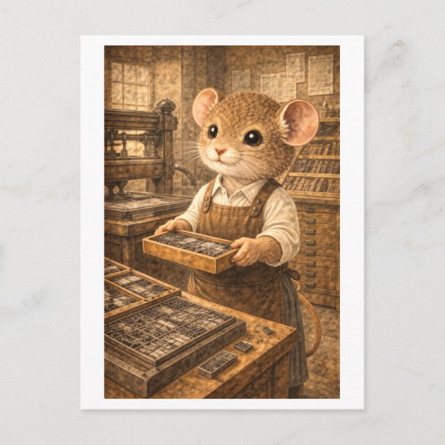 Career Mouse as Printer Postcard (Front)