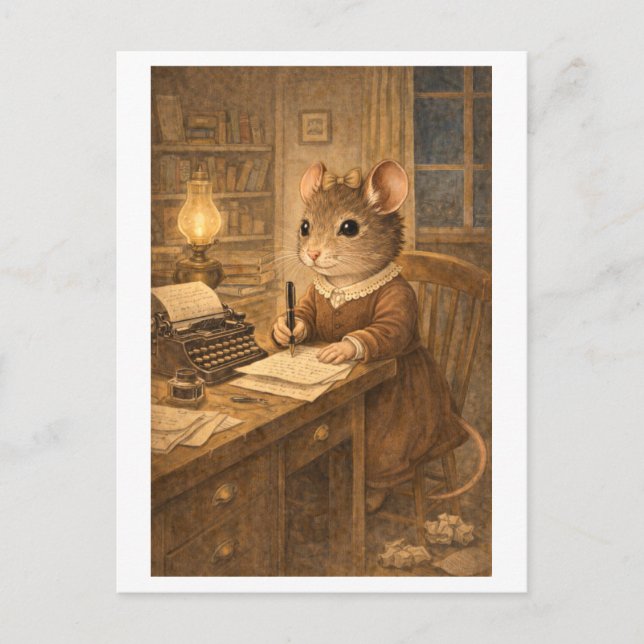 Career Mouse as Writer/Author Postcard (Front)