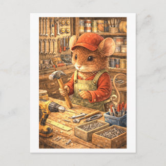Career Mouse at Hardware Store Postcard