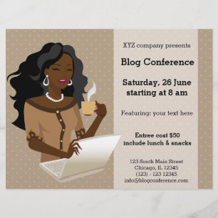 Career woman black hair flyer