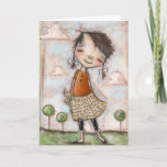 Carefree and Wonderful - Birthday Card<br><div class="desc">One of my favourite images and bestselling cards.
Features my original artwork - "Carefree" ©studiodudaart
You can easily customise or remove the inside text to suit your needs.</div>