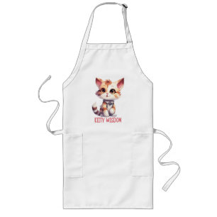 Carefree Cat Attitude – Playful Feline Design Long Apron