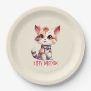Carefree Cat Attitude – Playful Feline Design Paper Plate