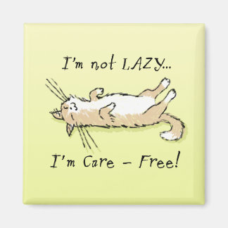 Carefree Cat Magnet
