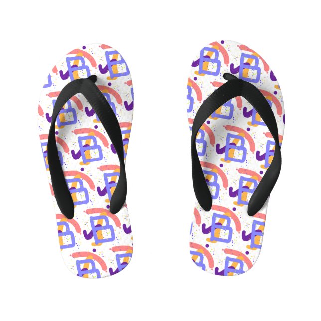 Carefree Monogram B    Kid's Jandals (Footbed)