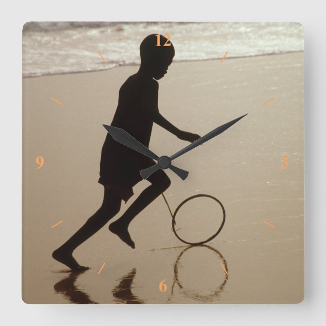 Carefree Square Wall Clock (Front)