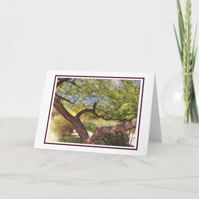 Carefree Tree Blank Card (Front)