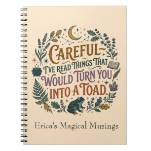 Careful I've Read Things Funny Book Witch Quote 