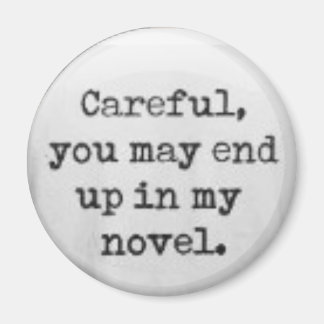 Careful, you may end up in my novel. magnet