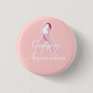 "Caregiver Appreciation" - Breast Cancer Awareness 3 Cm Round Badge