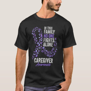 Caregiver Awareness Month Butterflies Lavender Rib T-Shirt