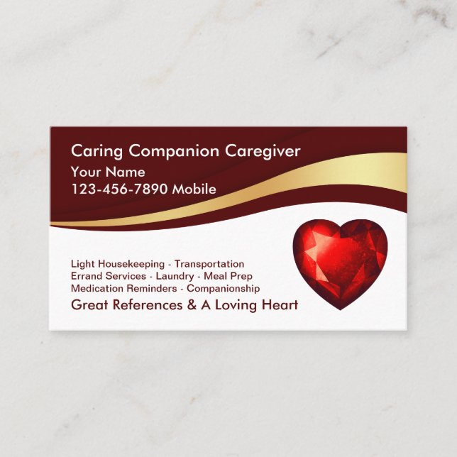 Caregiver Business Cards (Front)