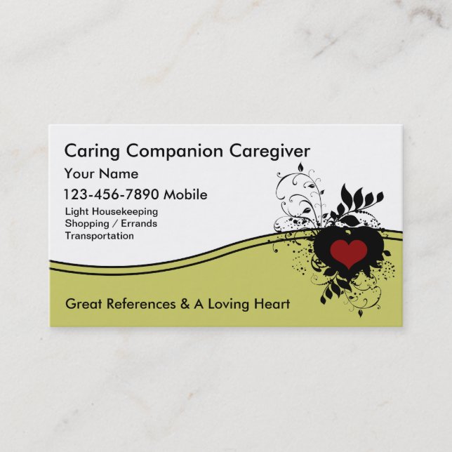 Caregiver Business Cards (Front)