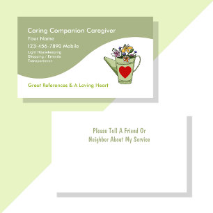 Caregiver Business Cards