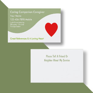 Caregiver Business Cards