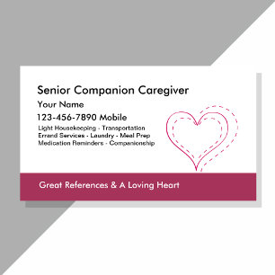 Caregiver Business Cards
