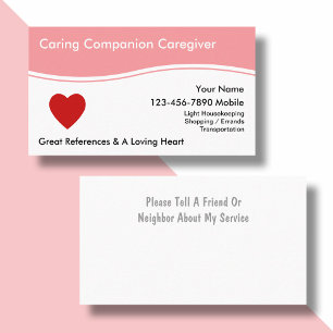 Caregiver Business Cards