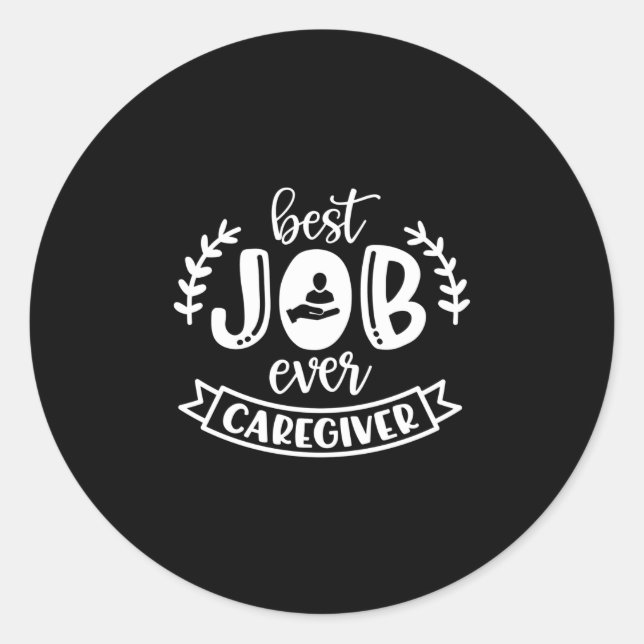 Caregiver, Care giver aid design Classic Round Sticker (Front)