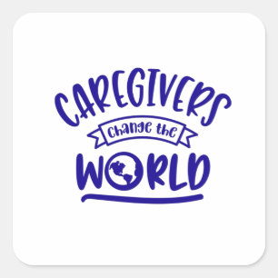 Caregiver, Care giver aid design Square Sticker