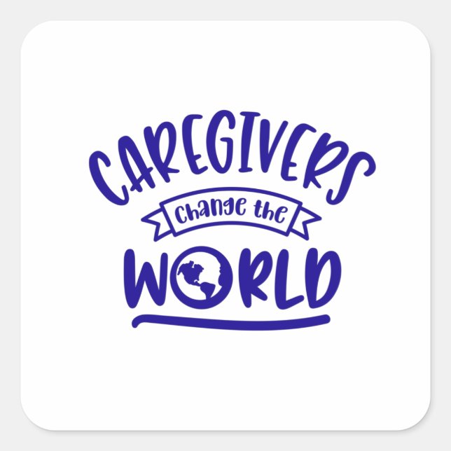 Caregiver, Care giver aid design Square Sticker (Front)