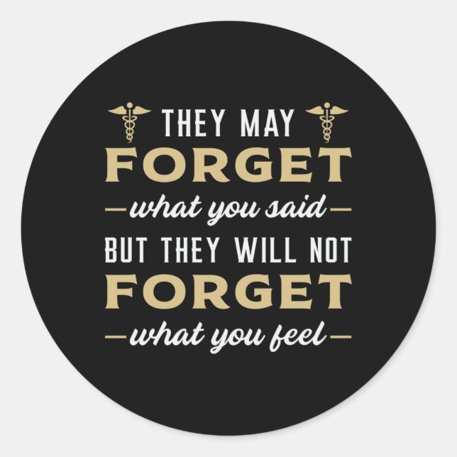 Caregiver Caregivers Nurse Nursing Care Funny Gift Classic Round Sticker (Front)