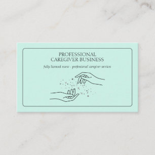 Caregiver Caregiving Adult House Nurse Hands qr Business Card