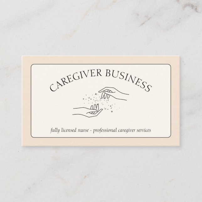 Caregiver Caregiving Special Outpatient Nurse Business Card (Front)