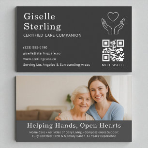 Caregiver Companion Support QR Code Elder Business Card