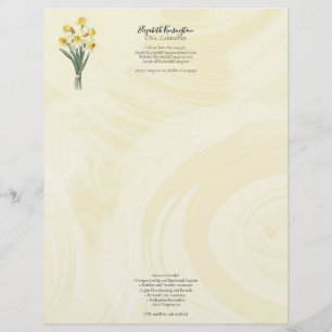 Caregiver Elder Care Services Floral Custom Letterhead