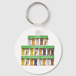 Caregiver Happy Christmas. Key Ring