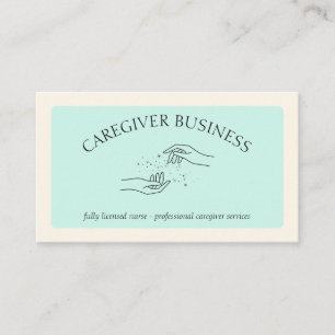 Caregiver Home Caregiving Adult Outpatient Nurse Business Card