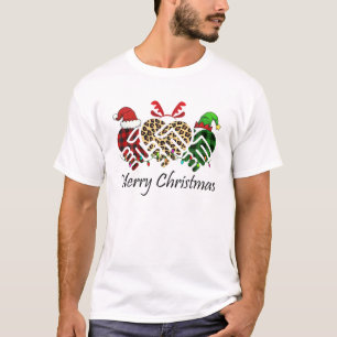 Caregiver Merry Christmas Heart Caregiving Santa H T-Shirt
