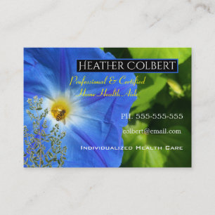 Caregiver Morning Glory Floral Professional Business Card