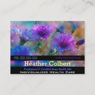 Caregiver Supportive Floral Professional Business Card