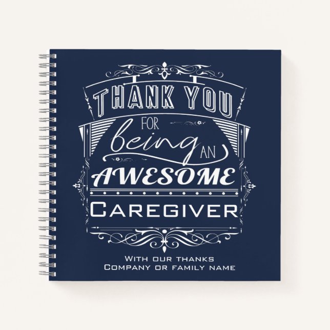 Caregiver Thank You Appreciation Notebook (Front)