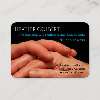 Caregiver Trusting Hands Sincere Professional Business Card