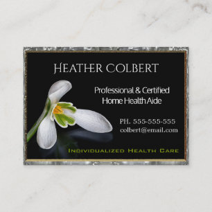 Caregiver Trusting Snowdrop Professional Business Card