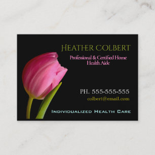 Caregiver Tulip Beauty Professional Business Card