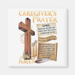 Caregivers Prayer Christian Cross Faith Hope Love  Magnet