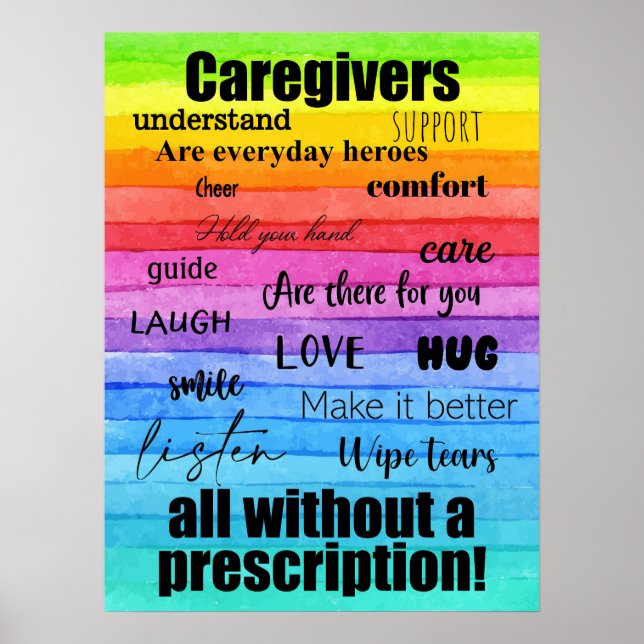 Caregivers Rainbow Poster (Front)