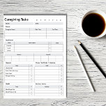 Caregiving Tasks Log, Aging Parents Notepad<br><div class="desc">Use this tear away notepad to keep track of your parents' caregiver tasks log. This is one of my weekly visitor notepads with a design with boxes instead of linear. Easier for someone with shaky hands o write down a note. I created this because of my own experience with aging...</div>