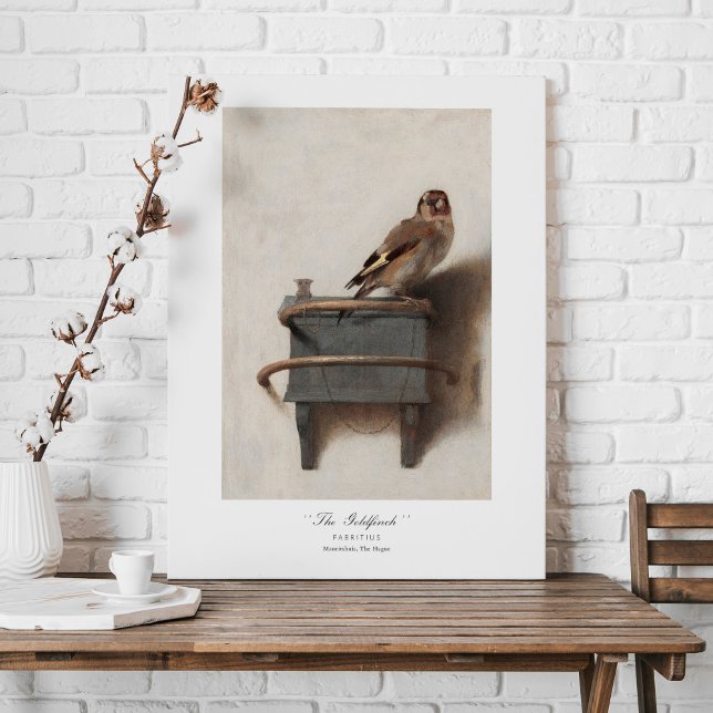Carel Fabritius Goldfinch Dutch 1654 Fine Art Canvas Print (Creator Uploaded)