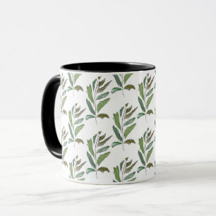Careless twig in pastel colours on white. mug