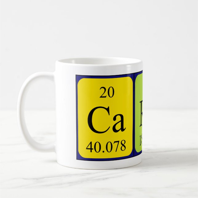 Caren periodic table name mug (Left)
