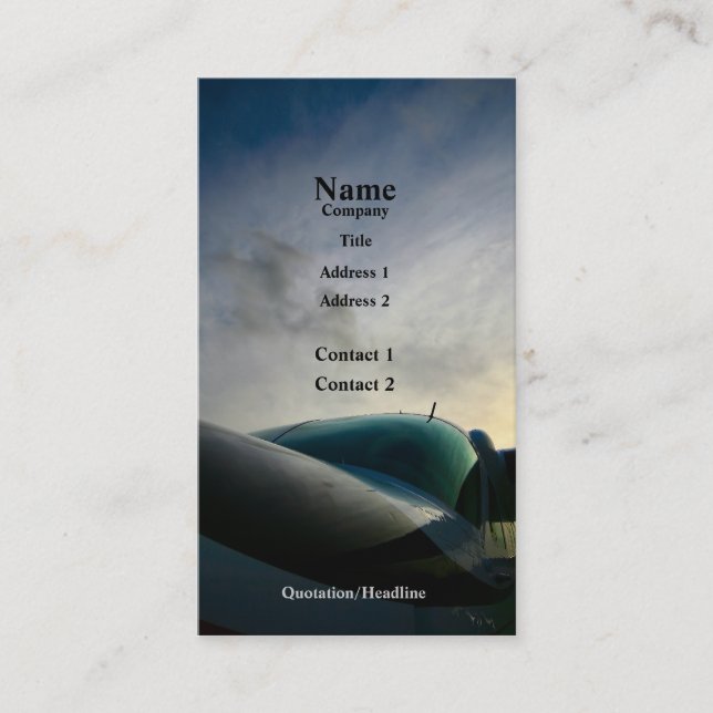 Cargo Aeroplane Business Card (Front)