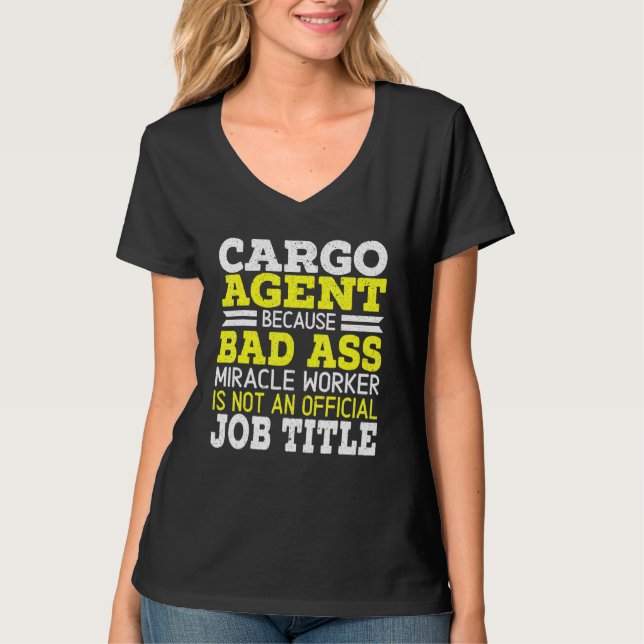 Cargo Agent Warehouse Worker Warehousing Job Posit T-Shirt (Front)