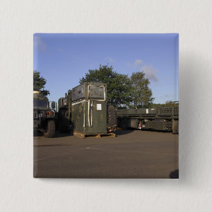 Cargo being prepared 15 cm square badge