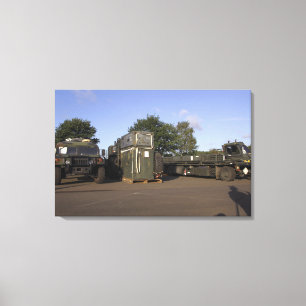 Cargo being prepared canvas print