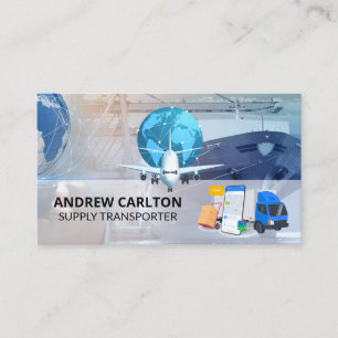 Cargo Shipping Air Boat Trucking Freight  Business Card